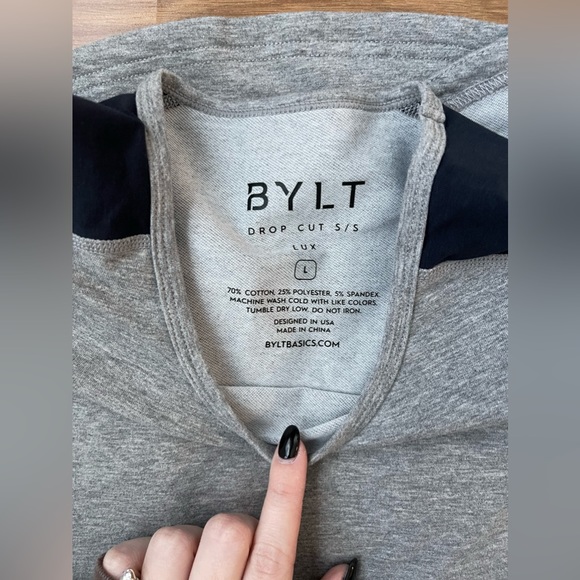 BYLT Drop Cut Lux Baseball Tshirt - Picture 2 of 11